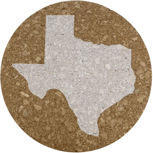 Texas Coaster Set Cork 3.5 Inch Coasters - 4 Texas Coasters Texas Gift...