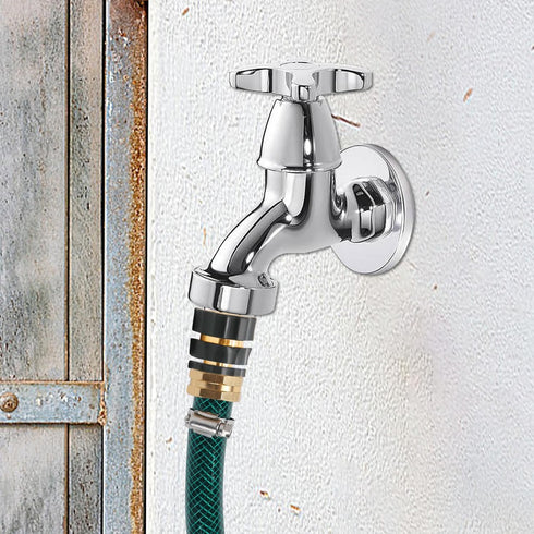 Triumpeek 3/4" Garden Hose Connector, 6 Sets Garden Hose Quick Connect Fittings, Male and Female Quick Release Garden Hose Connector...