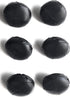 6 - 7/8'' Black Buttons Sets , Black Genuine Leather Button Folded Design,-Ideal Leather Replacement Button Set for Your Favorite Harris Tweed, Ca...