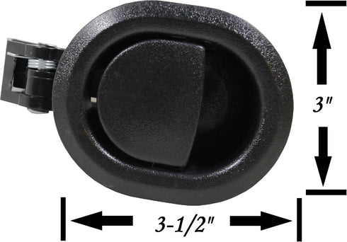Reliable Recliner Replacement Parts Handle Small Oval Black Plastic Pull Recliner Handle 3" by 3.5" Handle Only Fits 3mm & 6mm Cables (Car Door Fl...