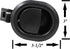 Reliable Recliner Replacement Parts Handle Small Oval Black Plastic Pull Recliner Handle 3" by 3.5" Handle Only Fits 3mm & 6mm Cables (Car Door Fl...