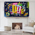 Early 2000s Theme Backdrop Hip Hop Graffiti Back to 00's Party Banner Background 71x43.3 Inch Fabric Wall Table Decorations Photo Booth Props...