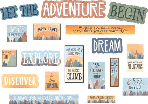Teacher Created Resources Moving Mountains Let The Adventure Begin Mini Bulletin Board...