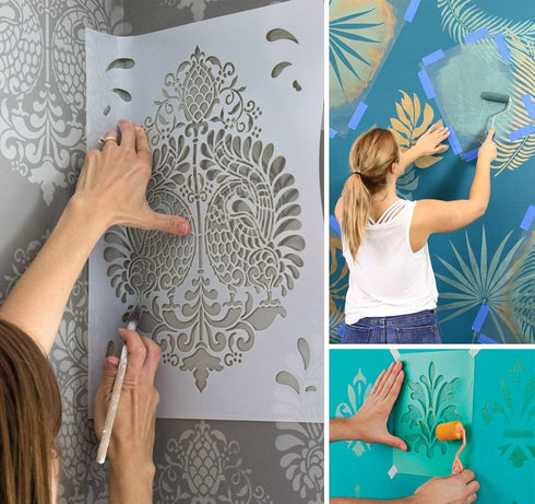 ilauke 10 Pieces 7.5mil Stencil Vinyl Sheets, 12x12inch Blank Mylar Stencil Sheets, Milky Translucent PET Stencil, Clear Mylar Template for Cricut...
