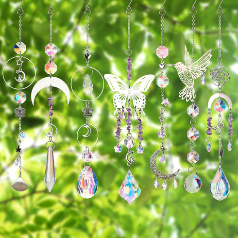 HYBEADS DIY Suncatchers, 400pcs Sun Catchers Making Supplies Kit Art and Crafts for Adults Hanging Prism Sun Catcher with Crystals Rainbow Maker f...