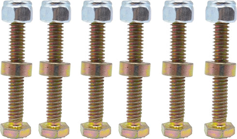 (Pack of 6) 1501216ma Auger Shear Pin Bolt & Nuts fits for AYP Craftsman Murray Snow Throwers 722130 703057 9524MA (1/4" X1-3/4)...