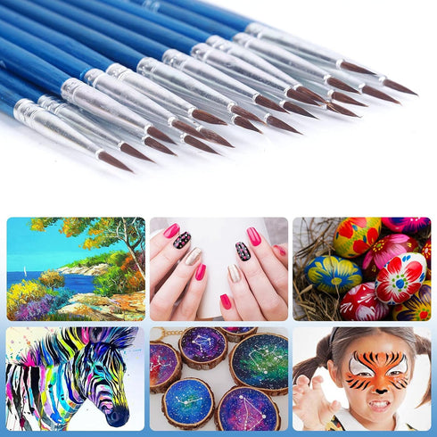 Fine Tip Paint Brushes,BWLKY 60Pcs Miniature Paint Brushes Fine Detail 00 Paint Brush Tiny Painting Brushes for Acrylic Oil Watercolor, Face Nail ...