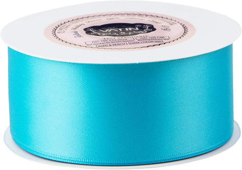 VATIN Double Face Copen Blue Satin Ribbon 1-1/2" Continuous 25 Yards,Blue Polyester Fabric Ribbon use for Bows Bouquet, Gift Wrapping, Floral Arra...