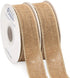 Ribbli 2 Rolls Jute Burlap Wired Ribbon,1-1/2 Inch Total 20 Yard,Natural Beige Wired Ribbon for Crafts Gift Wrapping Wreaths Tree Decoration Outdo...