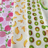 7pcs 18" x 22" Cotton Fabric Different Patterns Fruit Printed Design Patchwork Quilting Fabric Bundles for DIY Sewing Crafts...