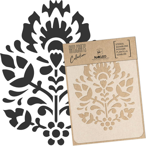 DIY Reusable Plastic Stencil // A3 A4 A5 Polish Folk Ornament // Craft - Furniture - Scrapbooking - Decoupage (A4)...