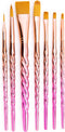 Royal & Langnickel Mythos, 7pc Unicorn Variety Craft Brush Set for All Painting Mediums, Includes - Filbert, Shader, Oval Wash, Round & Wash Brush...