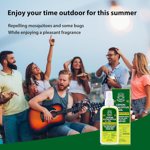 Mosquito Repellent Spray for Body 4 Fl Oz Lemon Eucalyptus Essential Oil Insect Bug Spray Natural DEET Free Anti Mosquito Tick Gnat Fly Control fo...