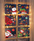 90shine 314PCS Christmas Decorations Window Clings - Xmas Holiday Snowflake Santa Elf Reindeer Gnome Peeking Decals, Winter Wonderland Party Suppl...