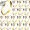 Whaline 72Pcs Gold Bridal Shower Diamond Rings, Adjustable Engagement Rings for Wedding Table Decorations, Bridal Shower Game and Party Favors...