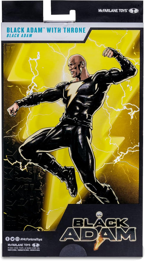 McFarlane - DC Black Adam Movie 7 Figures - Black Adam Variant with Throne...