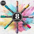 Loddie Doddie Liquid Chalk Markers - 8 Count, 6mm Reversible Chisel & Bullet Tips - Erasable Macaron Pastel Pens for Chalkboard & Acrylic Calendar...