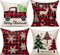 VAKADO Farmhouse Christmas Throw Pillow Covers Outdoor 20x20 Set of Decorations Buffalo Check Red Deer Plaids Cushion Cases Winter Livingroom Snow...