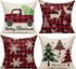 VAKADO Farmhouse Christmas Throw Pillow Covers Outdoor 20x20 Set of Decorations Buffalo Check Red Deer Plaids Cushion Cases Winter Livingroom Snow...