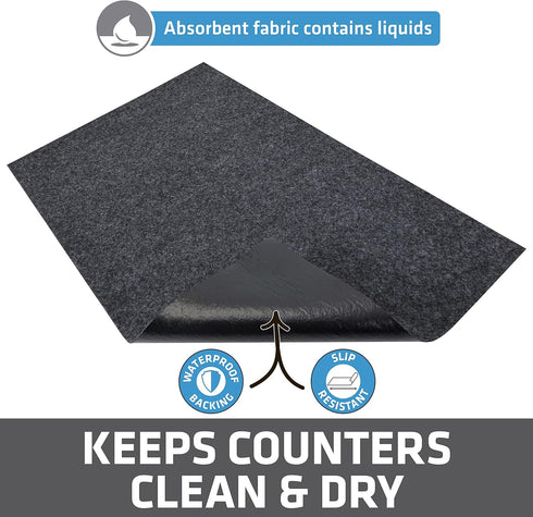 Drymate Coffee Maker Mat, (Coffee Station Bar Accessory) Protects Kitchen Countertops From Spills, Stains & Scratches, Absorbent, Waterproof, Wash...