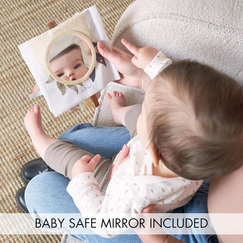 ZICOTO Soft Baby Book with Touch and Feel Pages - Cute Sensory Book for Babies 0-6 Months with Textured Animals, Mirror & Crinkle Paper - The Perf...