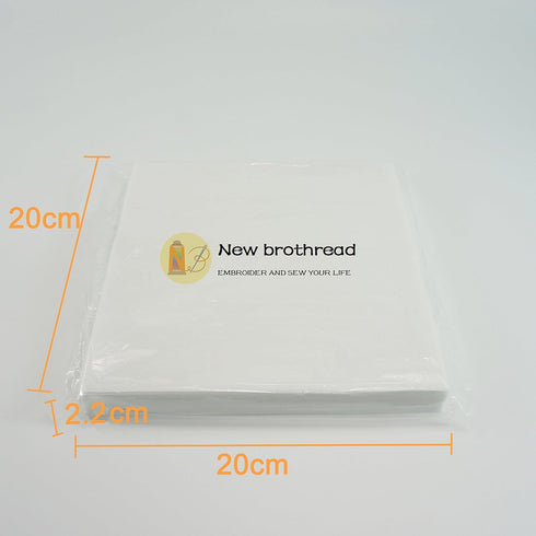 New brothread Tear Away Machine Embroidery Stabilizer Backing 8"x8" - 100 Precut Sheets - Medium Weight 1.8 oz- Fits 4x4 and 6x6 Hoops...