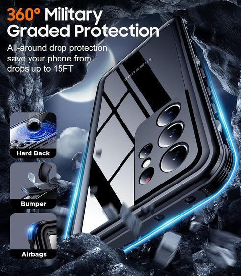 Temdan for Samsung Galaxy S21 Ultra Case Waterproof with Built-in Screen Protector 360 Full Body Underwater Case Shockproof Dustproof for Galaxy S...