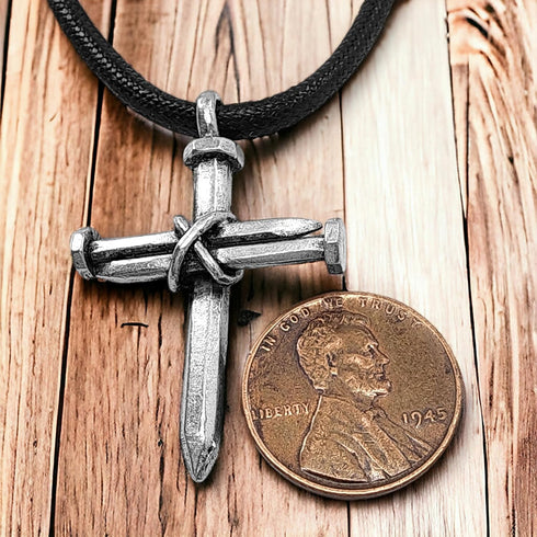 Antique Nail Cross Necklace...