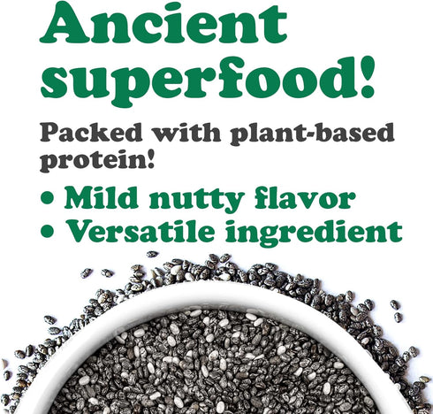 Food to Live - Organic Black Chia Seeds, 8 Ounces Non-GMO, Whole, Sproutable, Vegan, Kosher, Keto, Sirtfood, Bulk. Rich in Essential Fatty Acids, ...