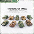 Army Tank and Army Men Toys Playset, 2pc 1:72 US Tank-4 Models & 10pc Toy Soldiers, Olive Drab Green WW2 Military Vehicle for Boys...