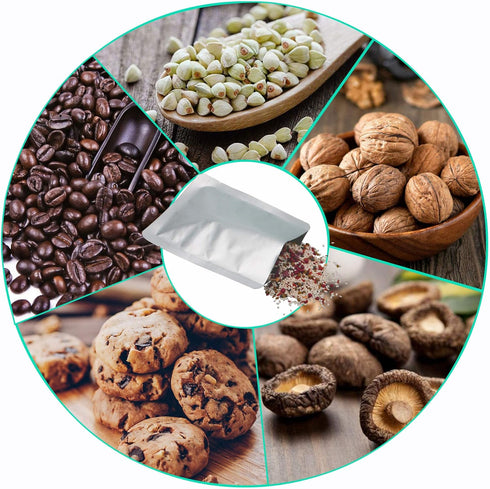 50 PCS 1 Pint Mylar bags for food storage, Heat Sealable Bags Storage Bags for Food, Coffee Beans, tea, grains, etc.(5.9 x 7.9 Inch)...