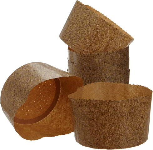 Honey-Can-Do Large Panettone Paper Mold, 6-Pack, 4.8-Inches H x 6.75-Inches W...