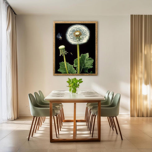 Posterizer 1 pcs-delicate dandelions in nature 3-Floral & Botanical Art-Landscape & Nature Art-Decor for Home & Office- unframed wall art...