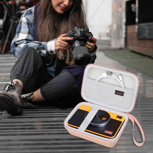 Canboc Carrying Case for KODAK Mini 2 Retro 4PASS Portable Photo Printer/KODAK Mini Shot 2 Retro 4PASS 2-in-1 Instant Digital Camera, Mesh Bag fit...