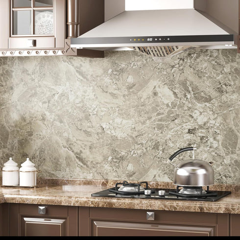 Light Brown Marble Contact Paper Marble Wallpaper Peel and Stick Removable Waterproof Wall Paper Roll Self Stick Marble Paper for Kitchen Bathroom...