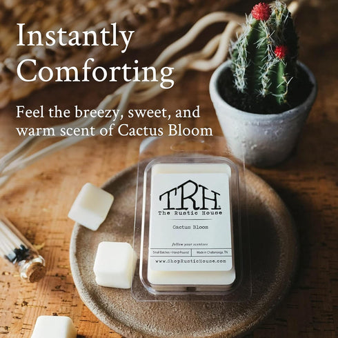 Hand Poured Scented Soy Wax Melts for Home Fragrance | Assorted Aromas | The Rustic House | Nature Inspired | Aromatherapy (Cactus Bloom)...