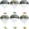 6Pcs Dinosaur Parachute Toy Children's Camo Parachute Toys Tangle Free Throwing Hand Throw Parachute Flying Paratrooper Toy with Dinosaur Outdoor ...