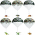 6Pcs Dinosaur Parachute Toy Children's Camo Parachute Toys Tangle Free Throwing Hand Throw Parachute Flying Paratrooper Toy with Dinosaur Outdoor ...