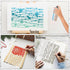 8 Pieces Stencils for Crafts Reusable Texture Spider Stencils Net Wood Grain Stone Spray Paint Layering Stencil Templates for DIY Scrapbook...