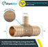 SharkBite 1 Inch x 1 Inch x 1/2 Inch Crimp Reducing Tee, Brass Plumbing Fitting, PEX Pipe, PE-RT, UC415LFA...