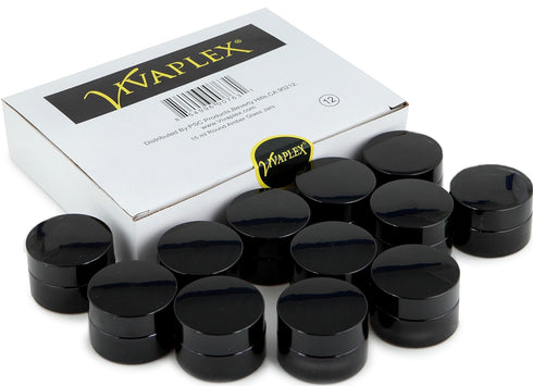 Vivaplex, 12, Amber, 15 ml, Round Glass Jars, with Inner Liners and black Lids...