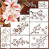 Cherry Blossom Flower Stencils for Painting on Wood Peach Blossom Branch Stencil A4 Template Paint Stencils for Painting on Wood Burning Art Craft...