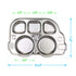 Innobaby Stainless Bus Plate with Airtight Sectional Lid, The Original, Leak-Resistant Divided Platter, Mom Invented Fun Shape Plate Din Din SMART...