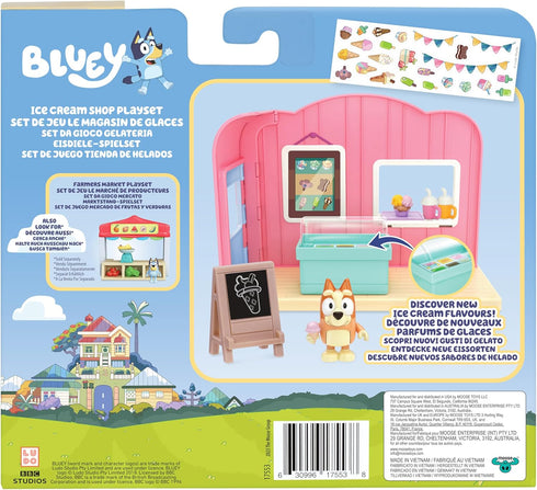 Bluey Mini Playsets Ice Cream Shop Playset | includes Articulated Bingo Figure and Accessories...
