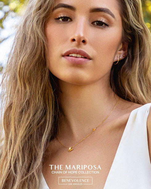 Benevolence LA Gold Butterfly Necklace, 14k Gold Dipped Butterfly Necklaces for Women, Cute Butterfly Necklace, Dainty Butterfly Jewelry, Gold Nec...