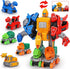 5 in 1 Dinosaur Transforming Toys for Boys 4-6 Dinosaur Car Action Figures Transform Dino Robot Toys for Kids 3-5 5-7 Educational STEM Take Apart ...