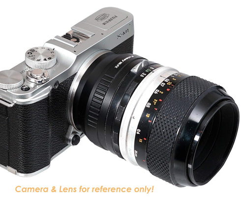 Fotasy Copper Nikkor Lens to Fuji X Adapter, NK F Mount to X Adapter, Compatible with Fujifilm X-Pro1 X-Pro2 X-Pro3 X-E2 X-E3 X-A10 X-T1 X-T2 X-T3...