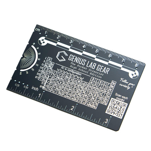 The Pocket Scientist High School Edition - Wallet Science Ruler Scale and Unit Conversion Reference - 3 inch 85 mm Homework Helper for High School...