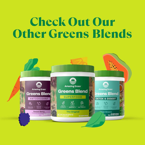 Amazing Grass Kidz Superfood: Organic Greens, Fruits, Veggies, Beet Root Powder & Probiotics for Healthy Kids, Berry Blast, 30 Servings...