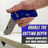 Rapid Edge Extend-A-Blade Utility Knife, Folding Razor Knife with 3 Blade Positions, Includes 5 Double-Length Serrated Utility Knife Blades...